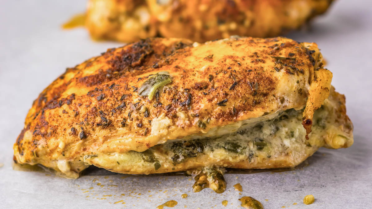 Say Goodbye to Dry Chicken: Spinach Artichoke Stuffed Breasts